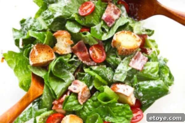 Ultimate BLT Salad Recipe Ultimate BLT Salad with Homemade Buttermilk Dressing