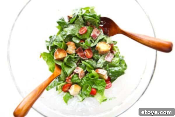 BLT Salad Croutons BLT Salad with Homemade Croutons