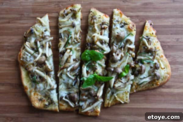 Delicious Japanese Mushroom Flatbread Recipe - A Quick and Easy Appetizer