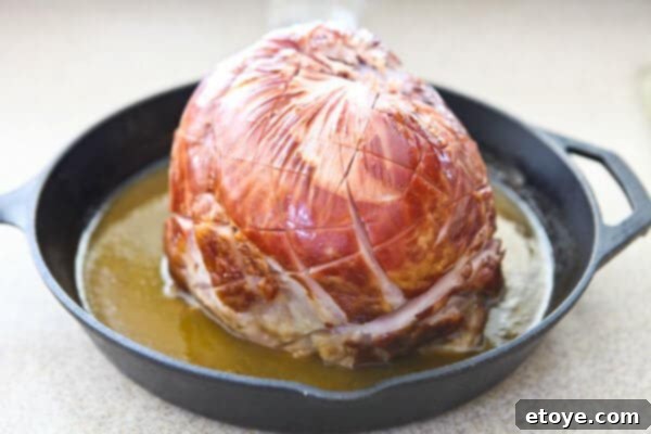 glazed ham recipe in skillet