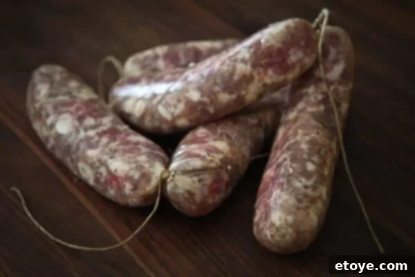Paul Bertolli's custom-made Italian sausages, a gift from Victor and Marcella Hazan