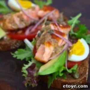 Sweet Mustard Salmon Open Sandwich 4 Open Face Salmon Sandwich with Sweet Mustard Sauce Recipe
