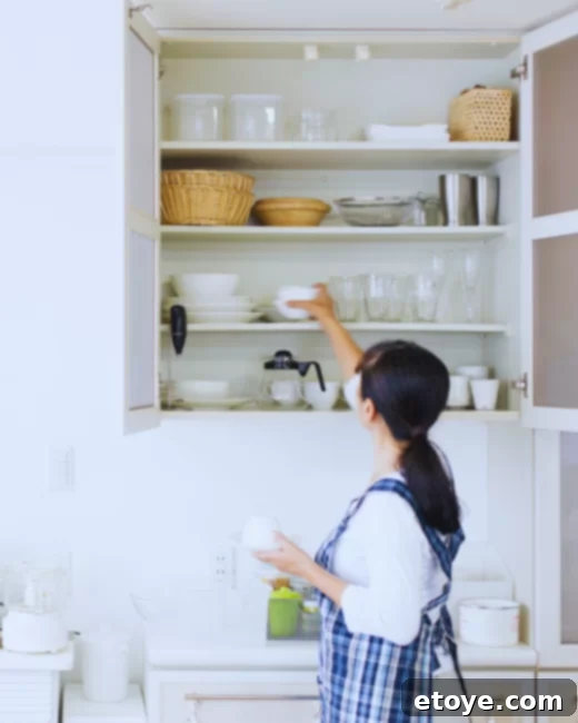 Organized kitchen space with labeled containers