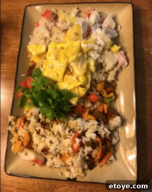 The Ultimate Crab Fried Rice Recipe and Giveaway 4 Recipe tester's photo of Crab Fried Rice with pineapple, presented beautifully