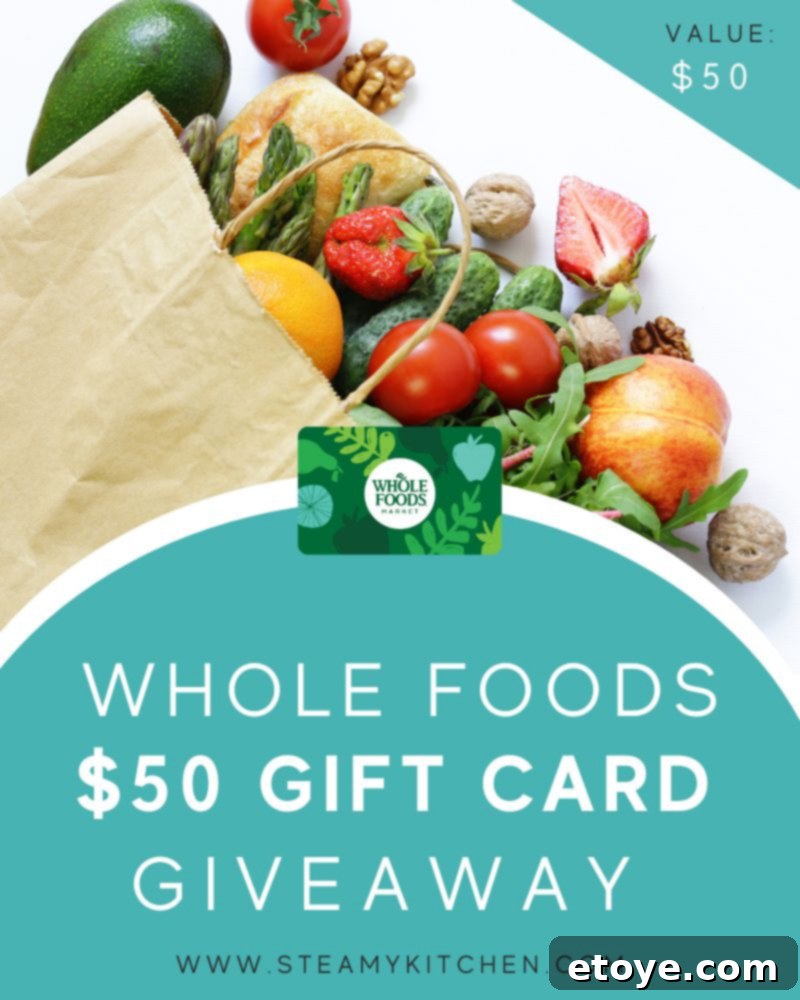 Whole Foods $50 Gift Card Giveaway: Fresh, Organic, and Delicious!